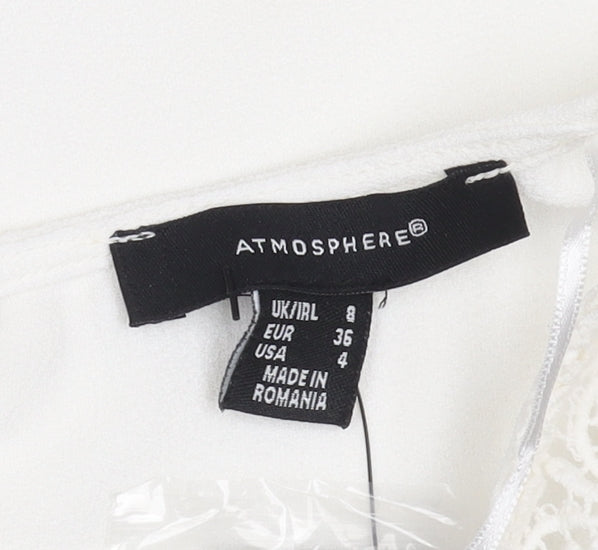 Womens UK Size 8 Atmosphere Ivory Classic Blouse