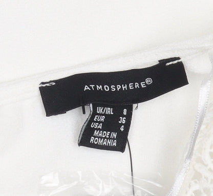 Womens UK Size 8 Atmosphere Ivory Classic Blouse