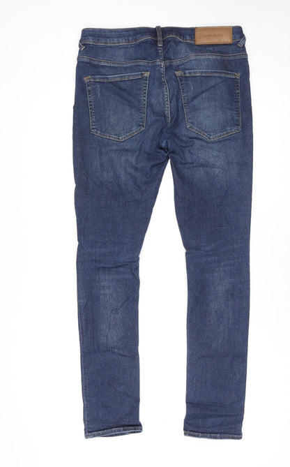Mens UK Size 32R River Island Slim Fit Skinny Blue Jeans