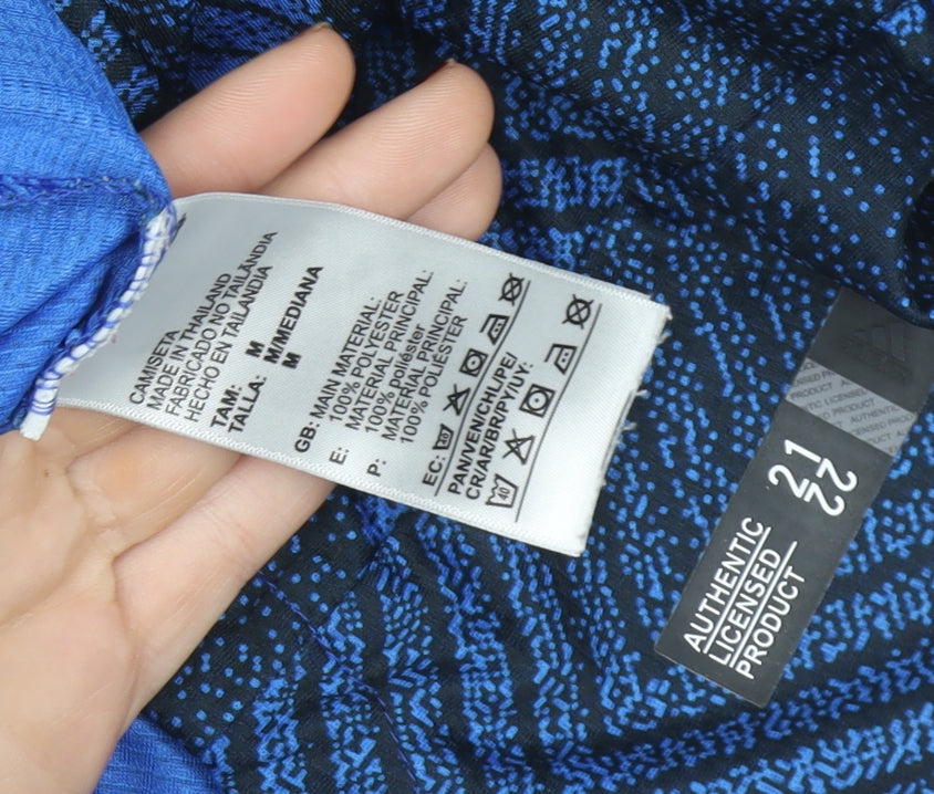 Adidas Men's Blue Manchester United Football Jersey T-Shirt M