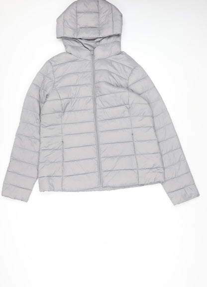 Womens UK Size L Dunnes Stores Grey Puffer Jacket
