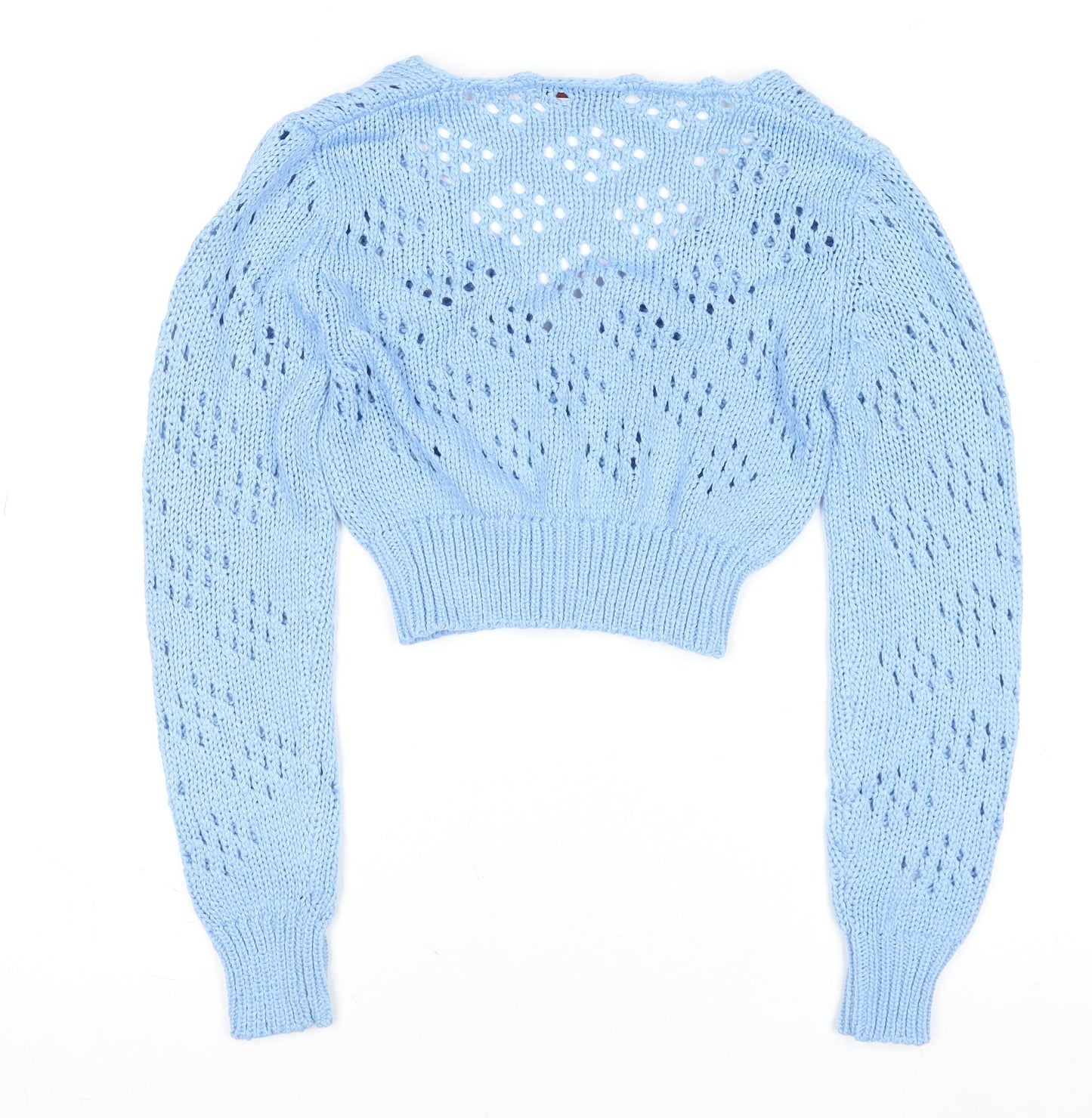 Womens UK Size M Marco Polo Blue Cardigan Jumper