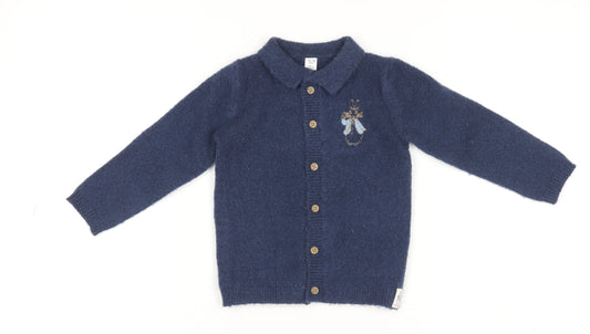 Marks and Spencer Blue Peter Rabbit Baby Cardigan 12-18 Months Knit Jumper