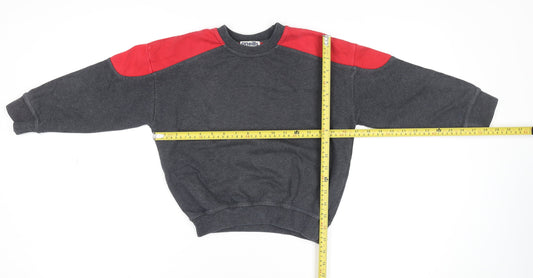 O'Neills Boys Grey & Red Colourblock Fleece Pullover Sweatshirt Age 6-7 Years