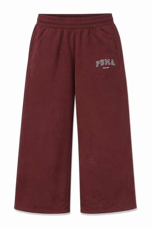 Womens UK Size M PUMA Relaxed Fit Sweatpants Brown Trousers