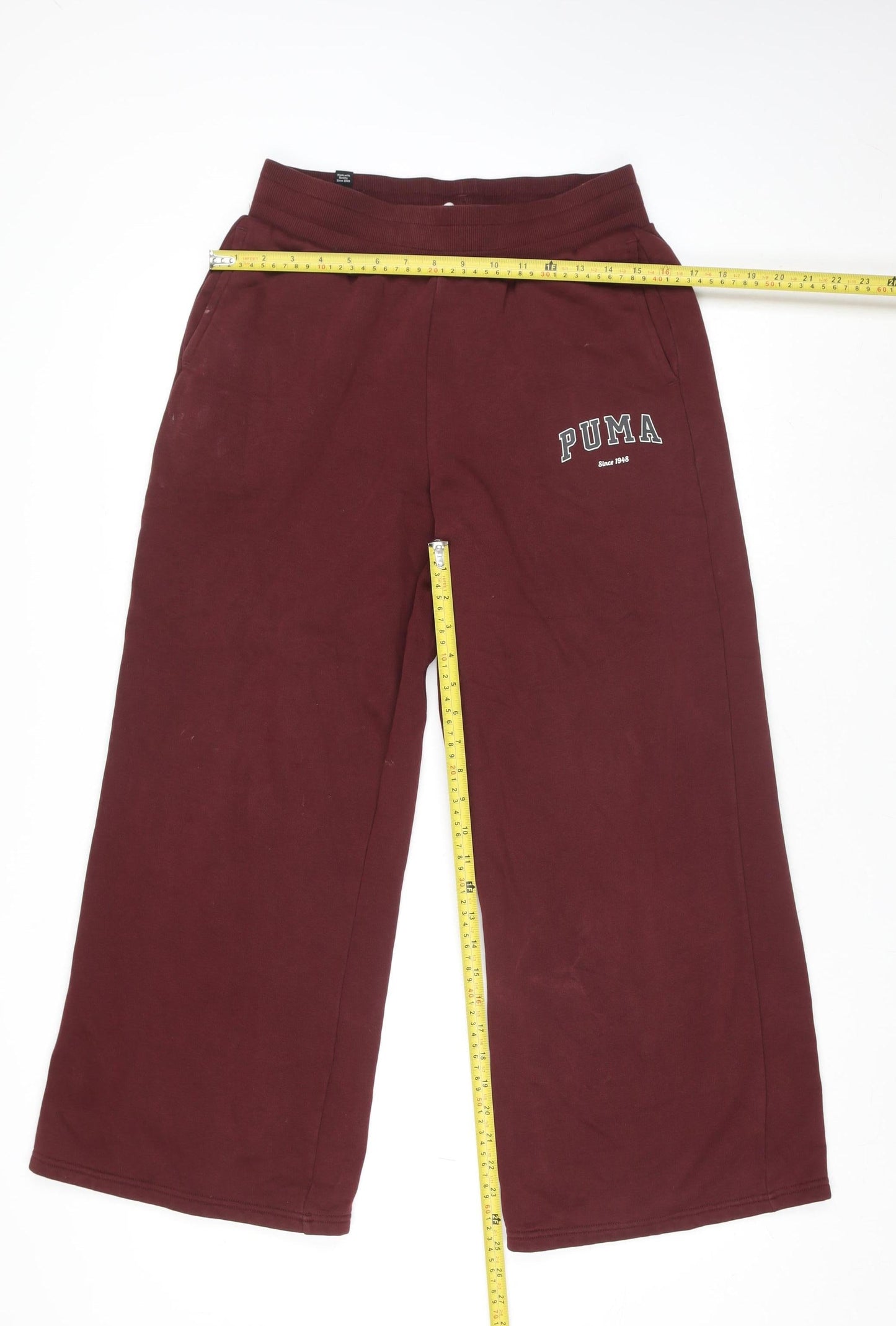 Puma Womens Brown M Relaxed Sweatpants Fleece Active Gym Trousers