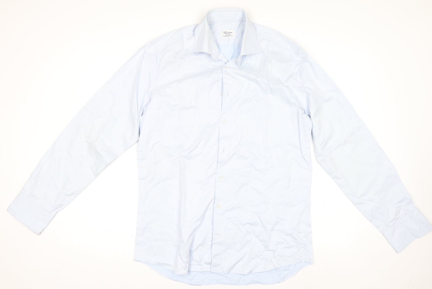 Mens UK Collar Size 15.5 Stenströms Smart Blue  Dress Shirt