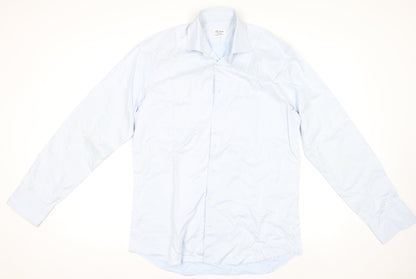 Mens UK Collar Size 15.5 Stenströms Smart Blue  Dress Shirt
