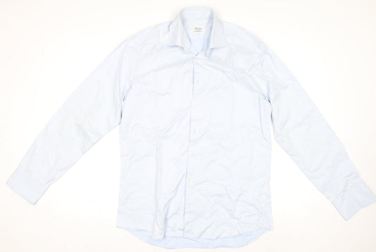 Mens UK Collar Size 15.5 Stenströms Smart Blue  Dress Shirt