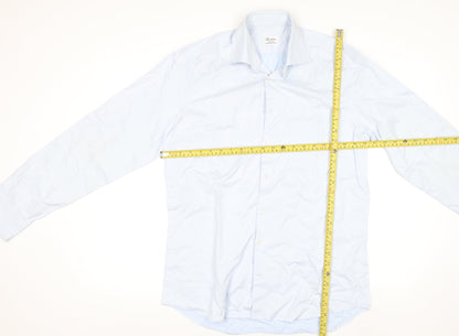 Mens UK Collar Size 15.5 Stenströms Smart Blue  Dress Shirt
