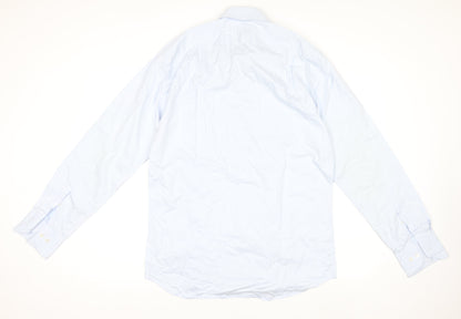 Mens UK Collar Size 15.5 Stenströms Smart Blue  Dress Shirt