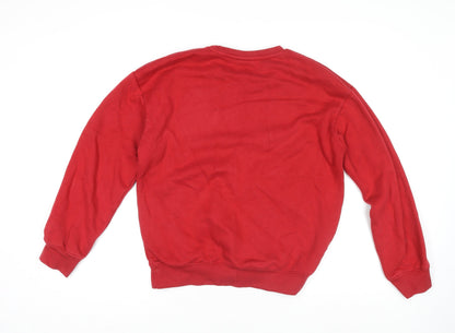 Womens UK Size S Emily & Me Red Pullover Sweatshirt