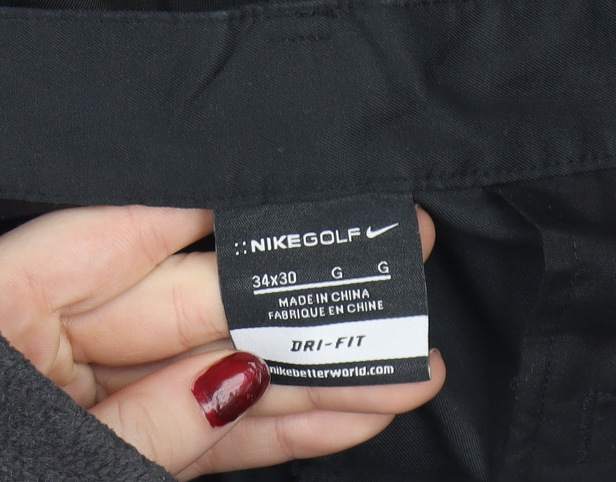 Nike Golf Men's Black Dri-FIT Chino Trousers 34x30