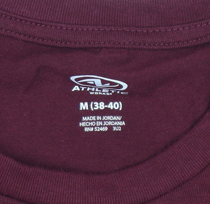 Mens UK Size M Athletic Works Red Gym & TrainingRunning & JoggingFootball T-Shir