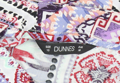 Dunnes Stores Women’s Multicoloured Viscose Geometric Maxi Dress Size 10
