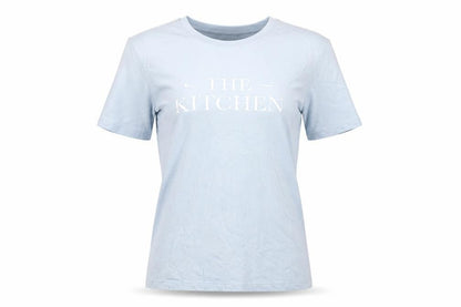 Womens UK Size M Anthem Blue Basic T-Shirt