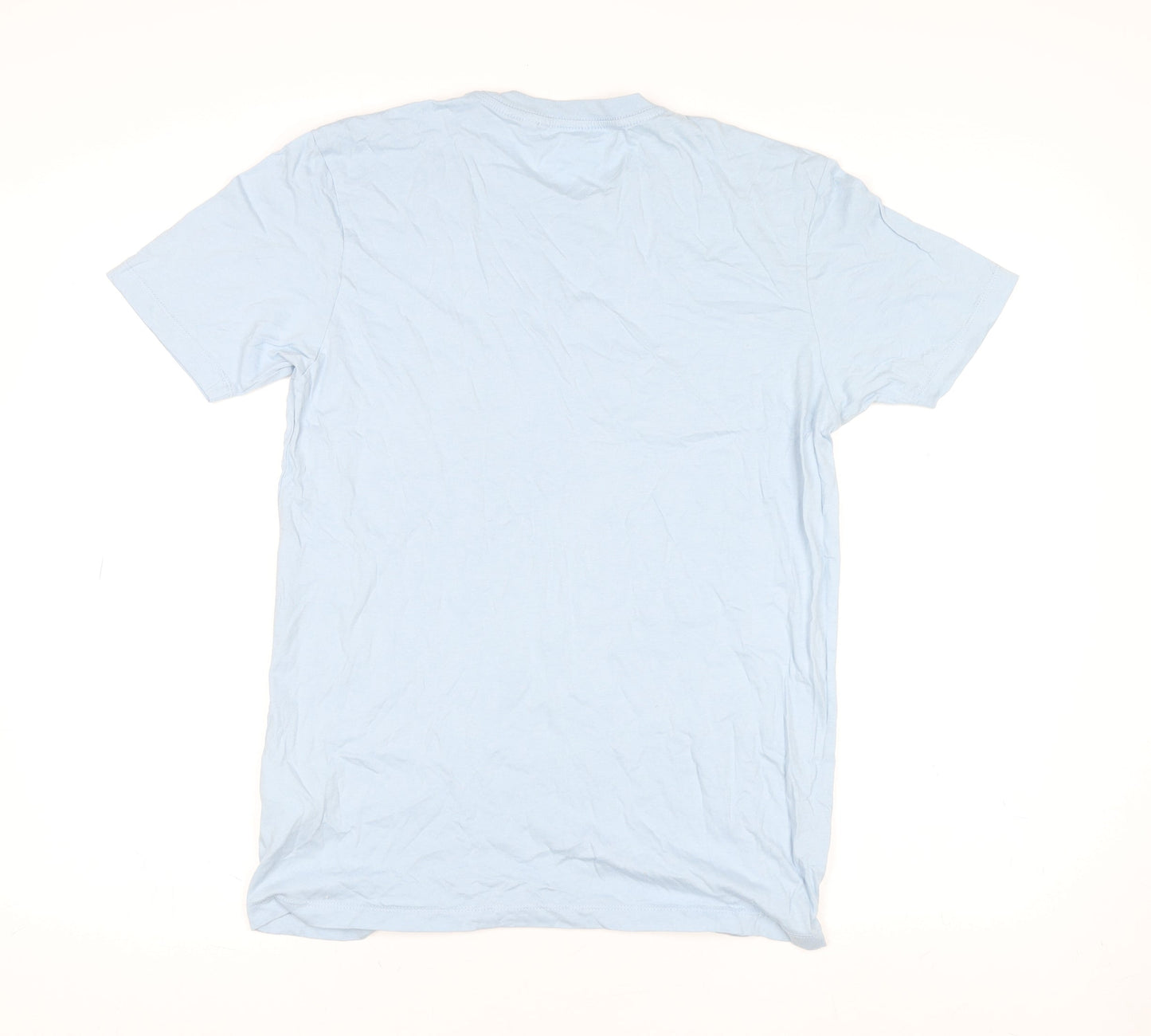 Womens UK Size M Anthem Blue Basic T-Shirt