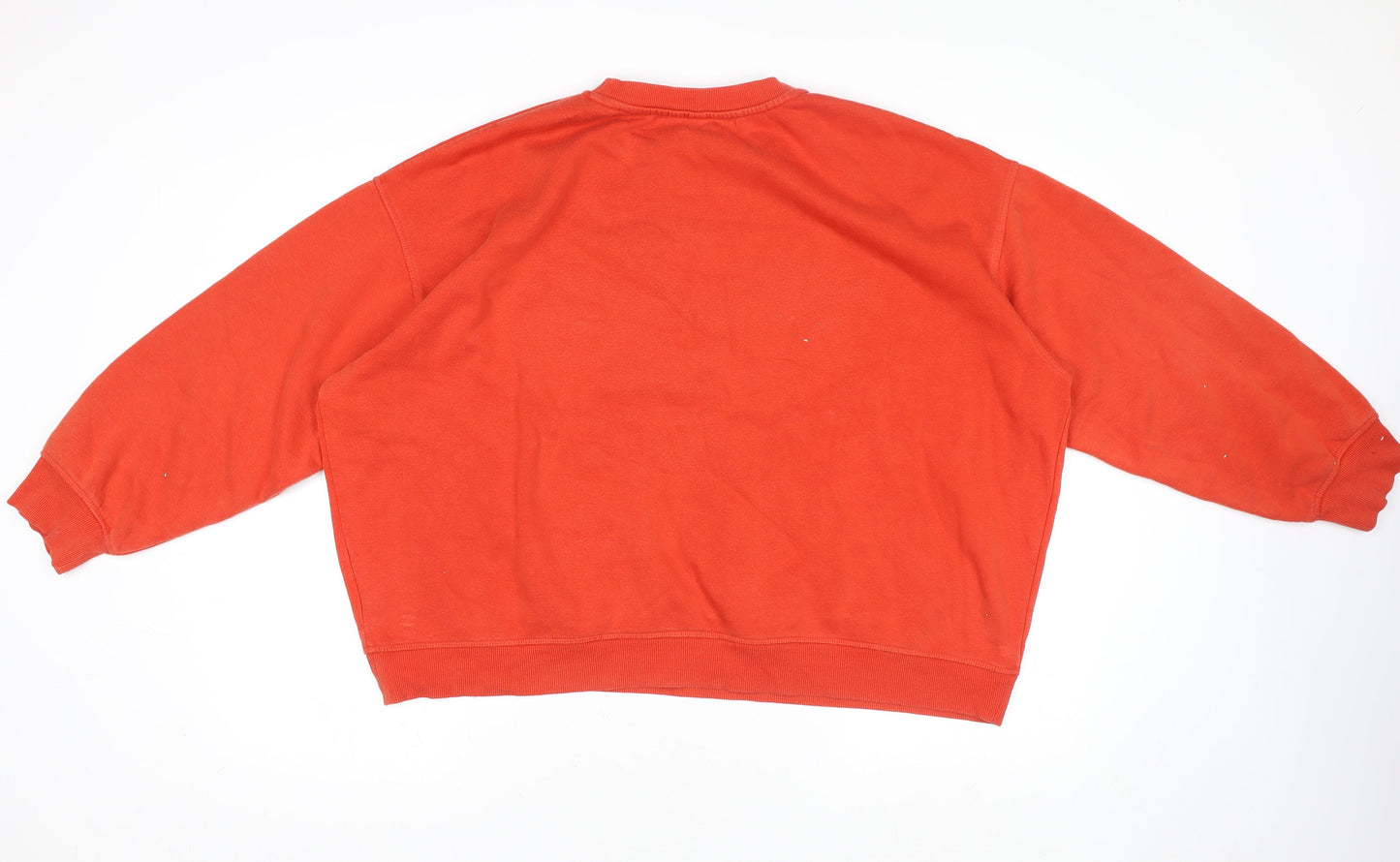 H&M Womens Red Wisconsin Graphic Pullover Sweatshirt XL Cotton Blend