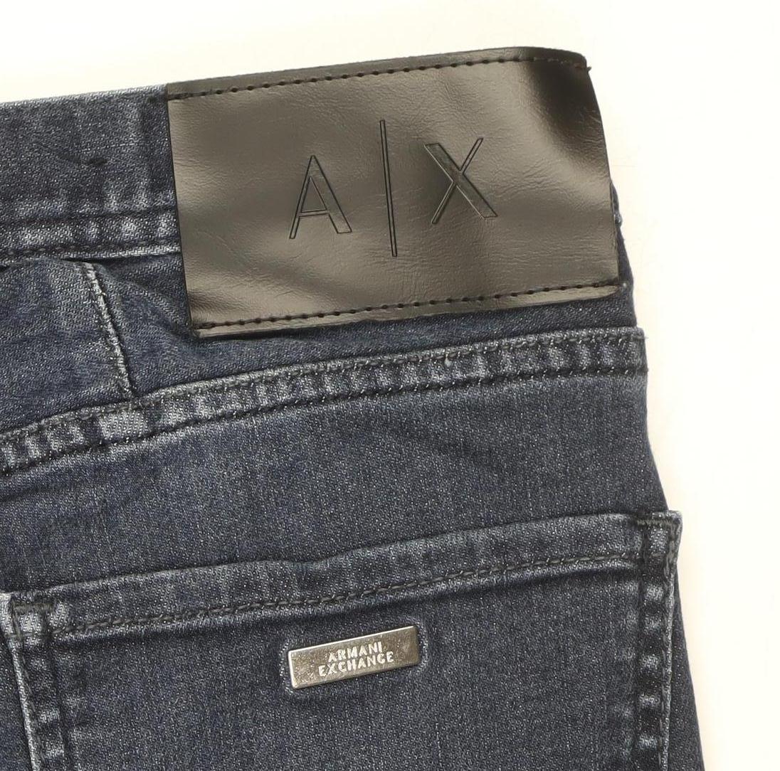 Armani Exchange Men's Blue J13 Slim Fit Straight Jeans Size 32
