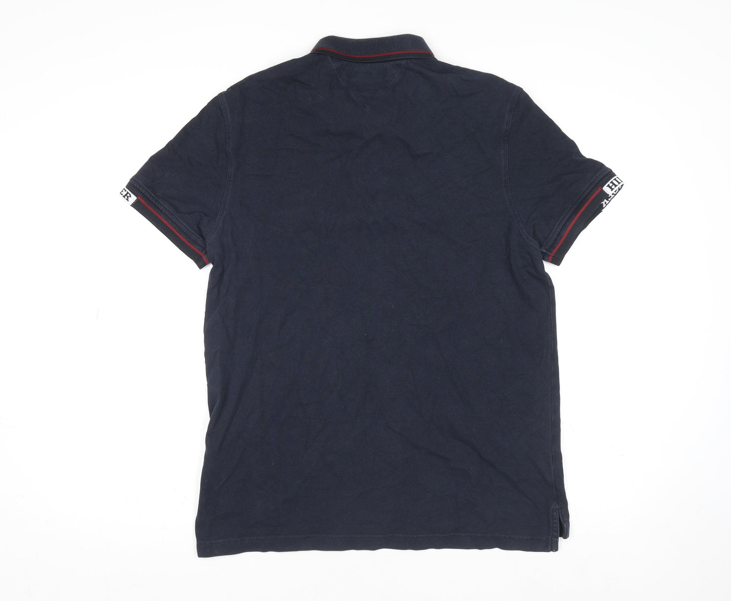 Mens UK Size L Tommy Hilfiger Cotton Blend Polo Shirt