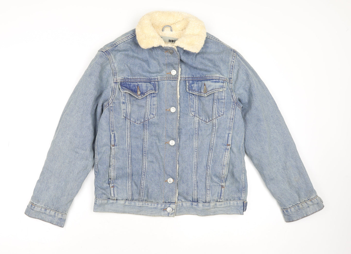Womens UK Size 8 Topshop Blue Denim Jacket