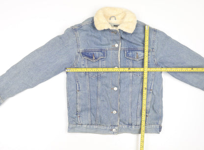 Womens UK Size 8 Topshop Blue Denim Jacket
