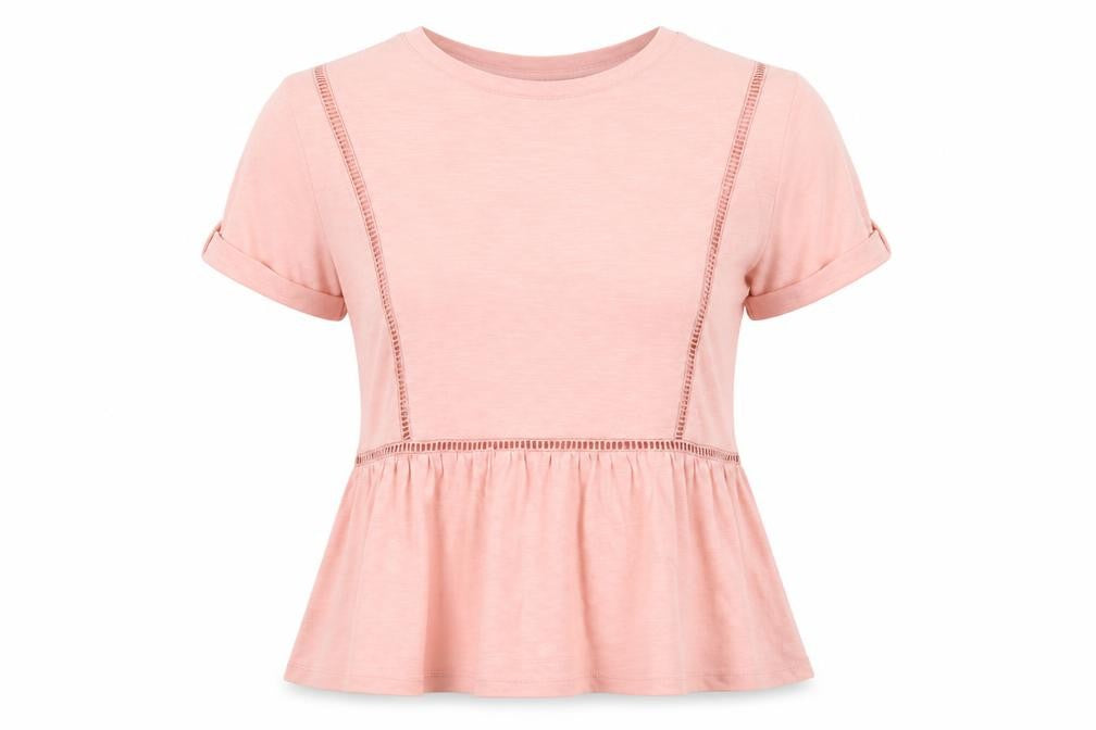 Womens UK Size 12 F&F Pink Tunic T-Shirt