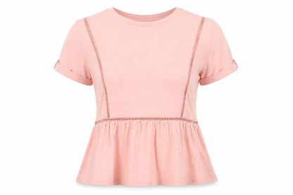 Womens UK Size 12 F&F Pink Tunic T-Shirt