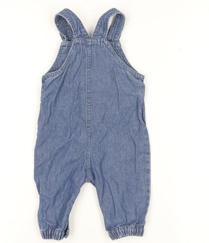 Disney at Primark Blue Mickey Denim Dungaree 3-6 Months Baby Outfit