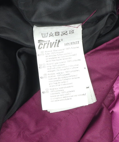 Crivit Women's Purple Waterproof Hooded Outdoor Jacket Size 12