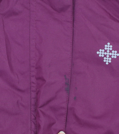 Crivit Women's Purple Waterproof Hooded Outdoor Jacket Size 12