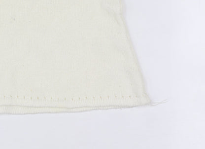 Womens UK Size S Abstract Ivory Vest Jumper