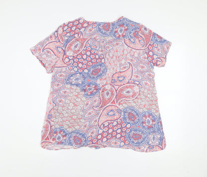 Womens UK Size 14 Isle Collection Multicoloured Basic Blouse