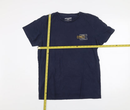 Mens UK Size L JACK & JONES Blue  T-Shirt
