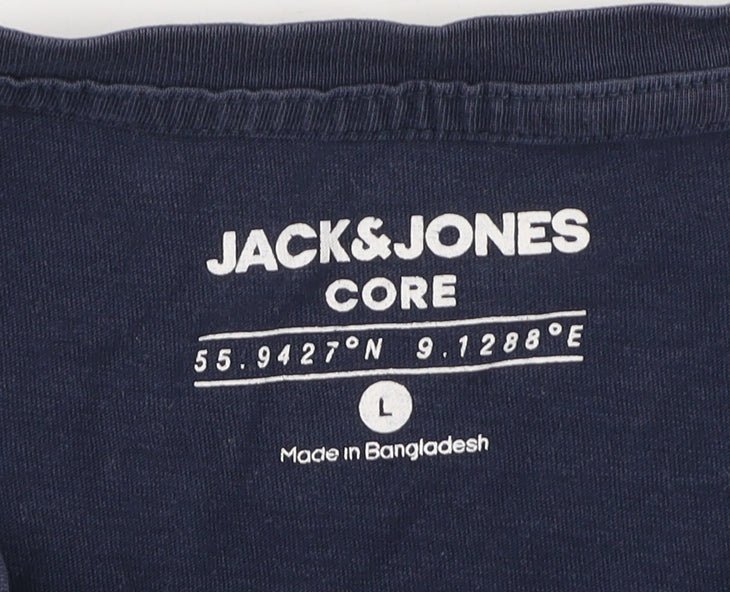 Mens UK Size L JACK & JONES Blue  T-Shirt