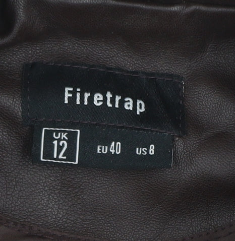 Womens UK Size 12 Firetrap Brown Basic Jacket