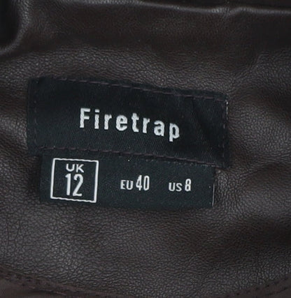 Womens UK Size 12 Firetrap Brown Basic Jacket