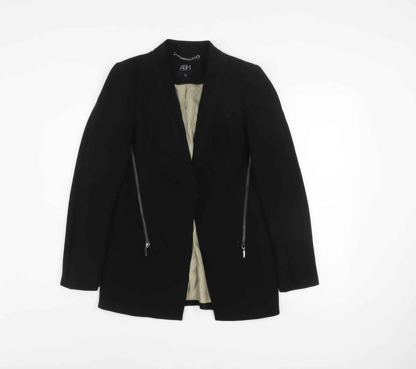 Womens UK Size 10 Ash Black Basic Jacket