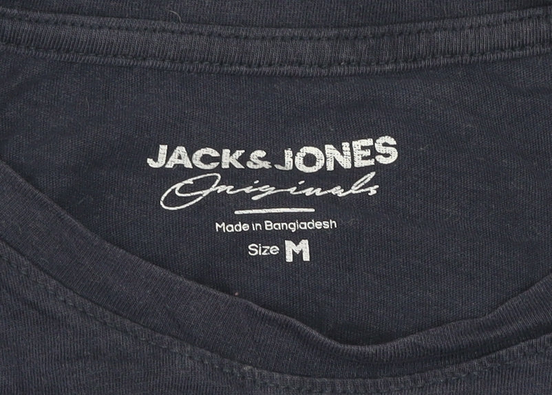 Mens UK Size M JACK & JONES Blue  T-Shirt