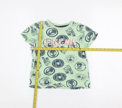 Boys UK Size 7 Years Marvel Green Basic T-Shirt