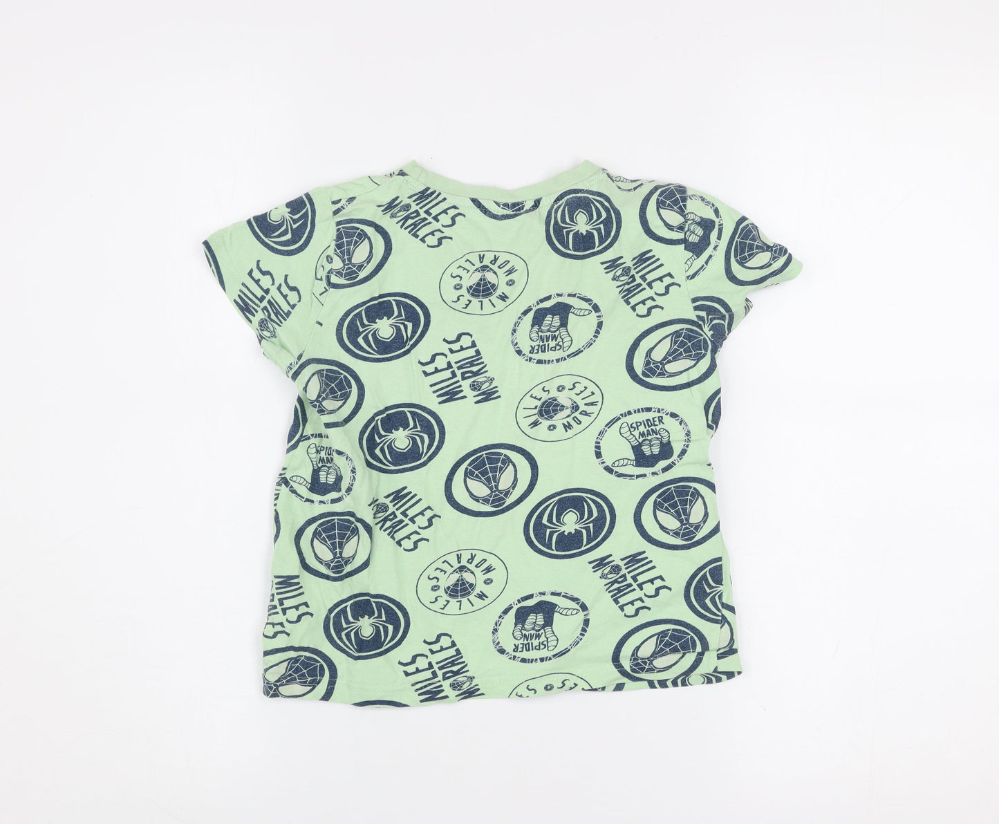 Boys UK Size 7 Years Marvel Green Basic T-Shirt