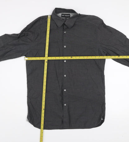 Marks and Spencer Autograph Men’s Black 15.5 Regular Fit Long Sleeve Cotton Shirt