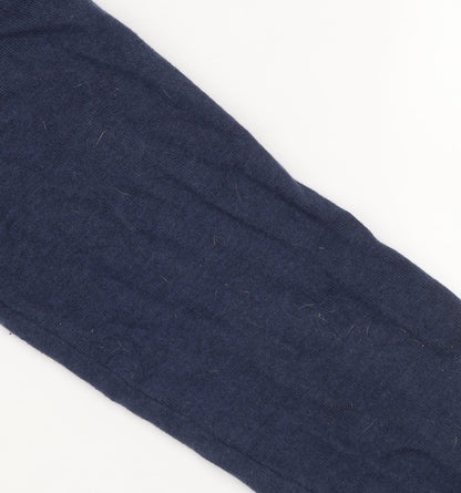 Paul Costelloe Living Men's Blue Large Mock Neck Henley Jumper