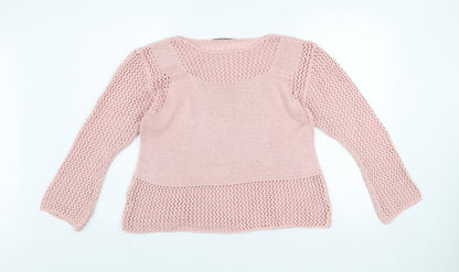 Womens UK Size L Peruzzi Pink Pullover Jumper