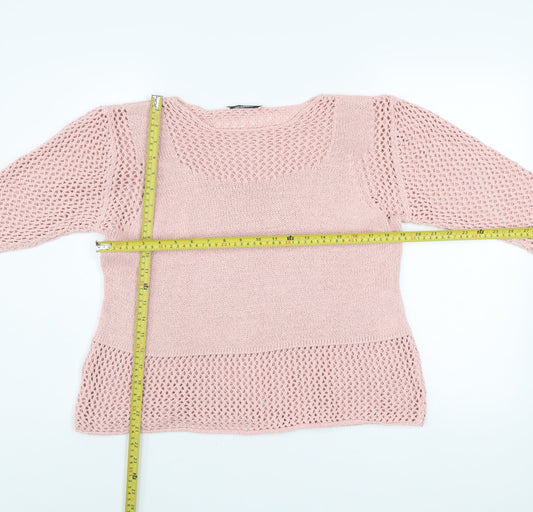Womens UK Size L Peruzzi Pink Pullover Jumper