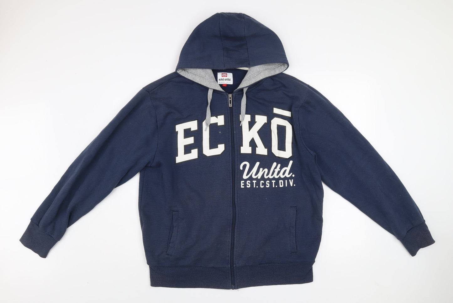 Ecko Unltd. Men's Blue Full Zip Hoodie Jacket Size L Regular Fit