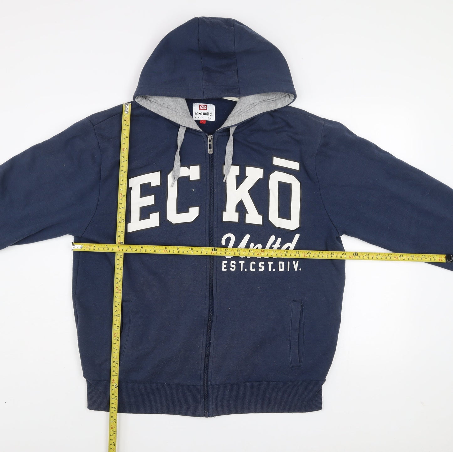 Ecko Unltd. Men's Blue Full Zip Hoodie Jacket Size L Regular Fit