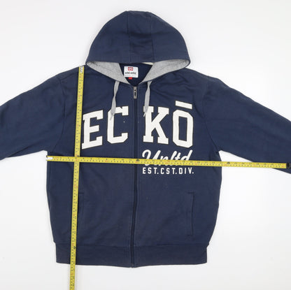 Ecko Unltd. Men's Blue Full Zip Hoodie Jacket Size L Regular Fit