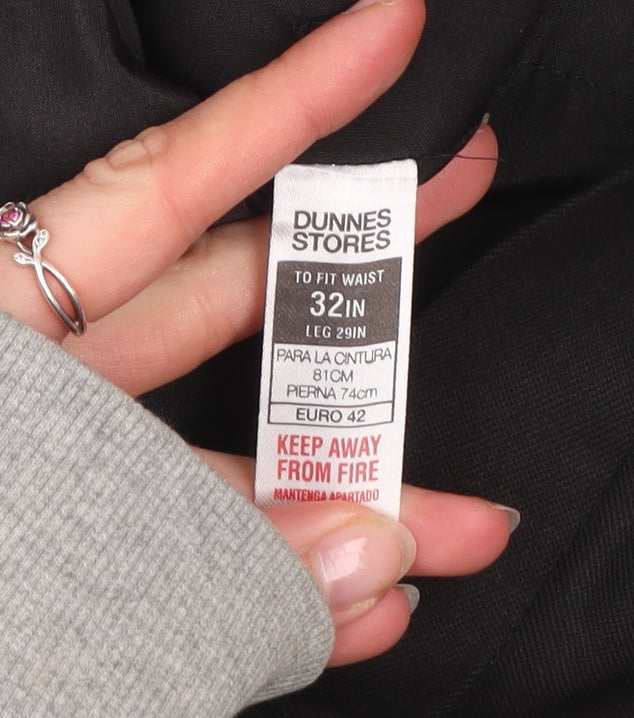 Dunnes Stores Men's Black Chino Trousers 32in Waist 29in Leg Classic Fit