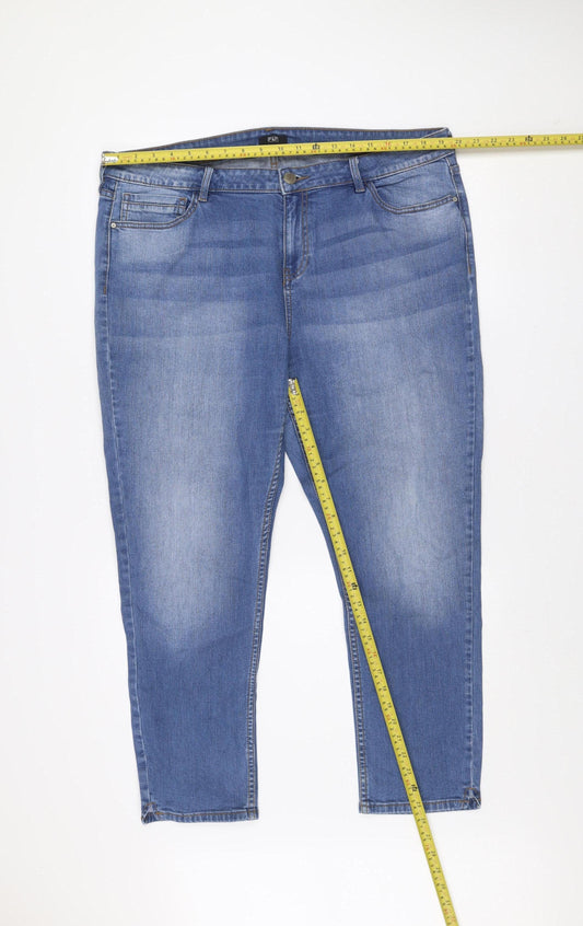 F&F Womens Blue Skinny Stretch Denim Jeans Size 20 Regular